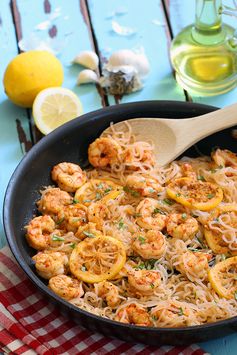 Low Carb Lemon Garlic Shrimp Pasta