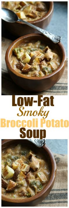 Low-Fat Smoky Broccoli Potato Soup