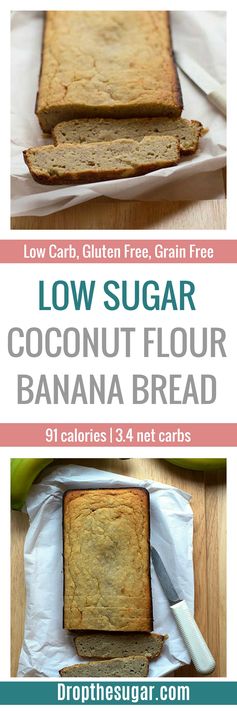 Low Sugar Coconut Flour Banana Bread