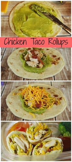 Lunch Box Ideas – Chicken Taco Roll ups