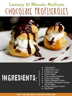 Luxury 10 Minute Airfryer Chocolate Profiteroles