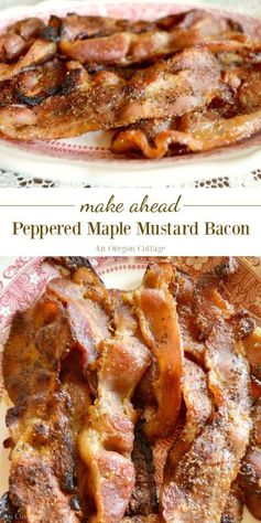 Make Ahead Peppered Maple-Mustard Bacon