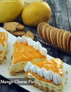 Mango Cheese Pie ( Eggless Desserts