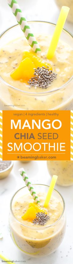 Mango Chia Seed Smoothie (Vegan, Gluten Free
