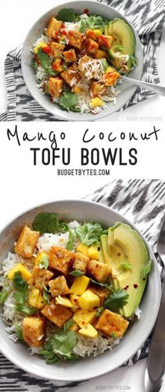 Mango Coconut Tofu Bowls