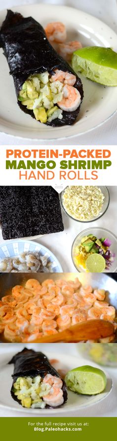 Mango Shrimp Hand Rolls