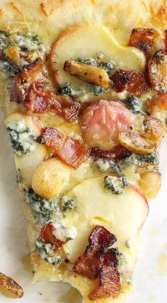 Maple Apples, Blue Cheese and Bacon Pizza