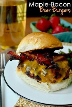 Maple Bacon Beer Burgers