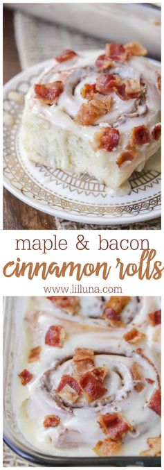 Maple Bacon Cinnamon Rolls