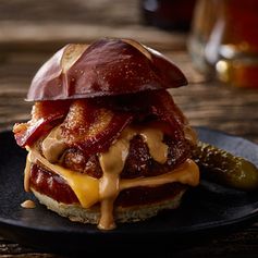 Maple Black Pepper Bacon Peanut Butter Burger