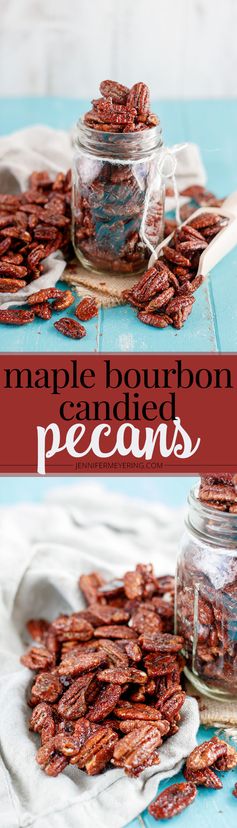 Maple Bourbon Candied Pecans