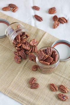 Maple Bourbon Roasted Pecans