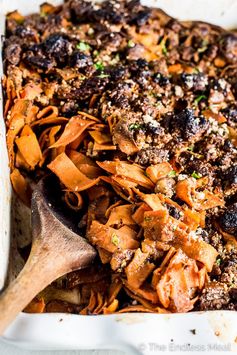 Maple Bourbon Sweet Potato Ribbon Casserole