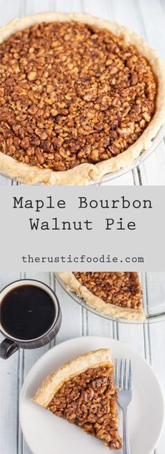 Maple Bourbon Walnut Pie