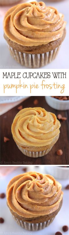 Maple Cupcakes with Pumpkin Pie Frosting