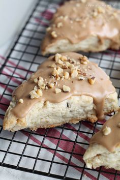 Maple Glazed Walnut Scones