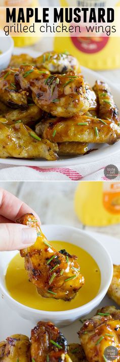 Maple Mustard Grilled Chicken Wings