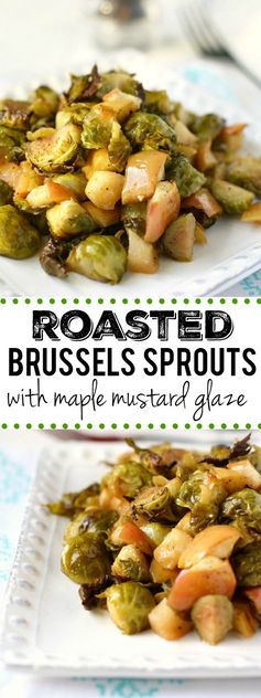 Maple Mustard Roasted Brussels Sprouts