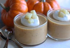 Maple-Pumpkin Panna Cotta with Gingered Pears