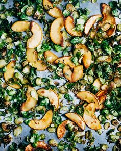 Maple Roasted Brussels Sprout and Quince Salad