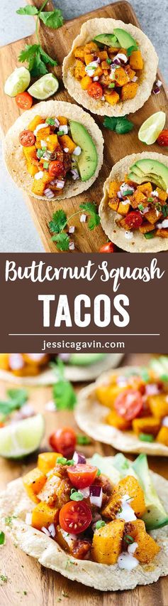 Maple Roasted Butternut Squash Tacos