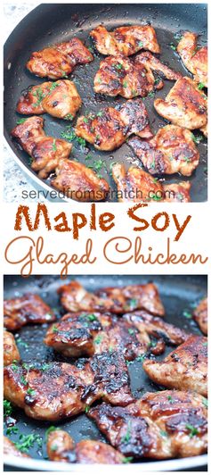 Maple Soy Glazed Chicken Thighs