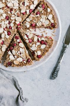 Maple-Sweetened Cranberry Almond Tart (Vegan