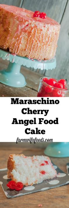 Maraschino Cherry Angel Food Cake