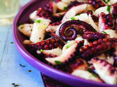 Marinated Octopus Salad with Olive Oil and Lemon