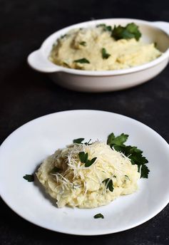 Mashed Cauliflower with Parmesan Cheese and Truffle Oil