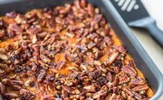 Mashed Sweet Potatoes with Brown Sugar and Pecans