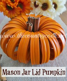 Mason Jar Lid Pumpkins