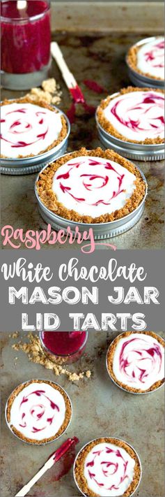 Mason Jar Lid Tarts: White Chocolate Graham