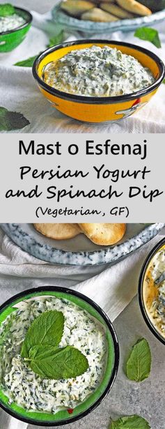 Mast o Esfenaj (Persian Yogurt and Spinach Dip