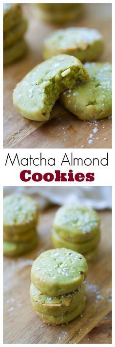 Matcha Cookies with Almond