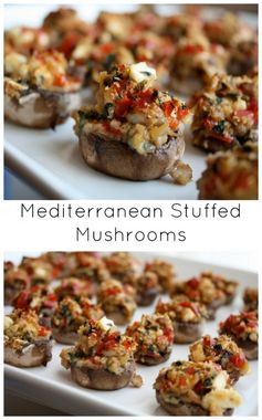 Mediterranean Stuffed Mushrooms