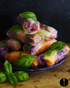 Melon Basil Summer Rolls