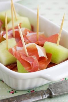 Melon with Serrano Ham (Melon con Jamon Serrano Tapas