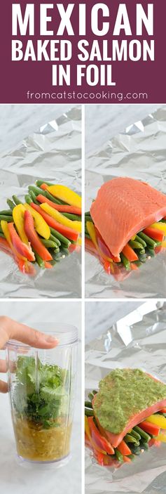 Mexican Baked Salmon in Foil