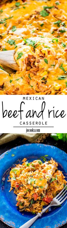 Mexican Beef and Rice Casserole