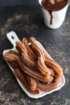 Mexican Beer Spiked Churros with Chocolate Dulce De Leche