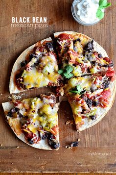 Mexican Black Bean Pizza