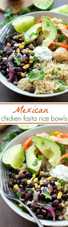 Mexican Chicken Fajita Rice Bowls