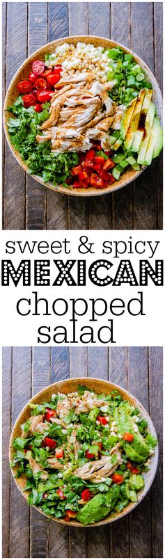 Mexican Chopped Salad with Spicy Sweet Chipotle Balsamic Dressing