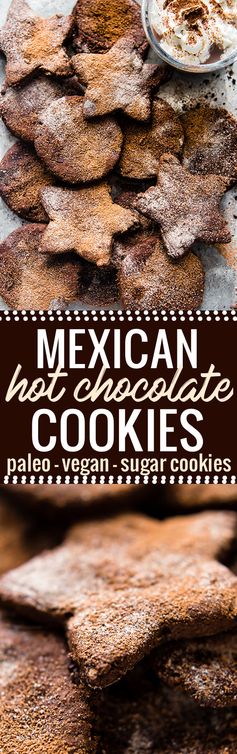 Mexican Hot Chocolate Sugar Cookies (Vegan, Paleo