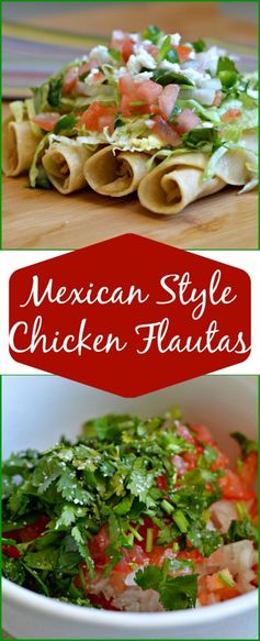 Mexican Style Chicken Flautas