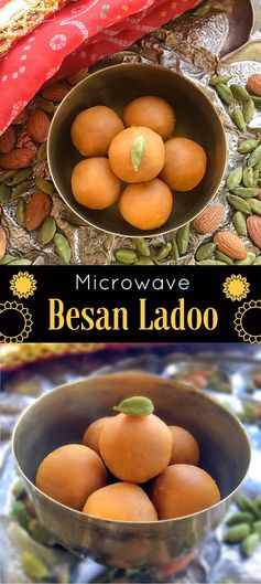 Microwave Besan Ladoo (Chickpea Fudge