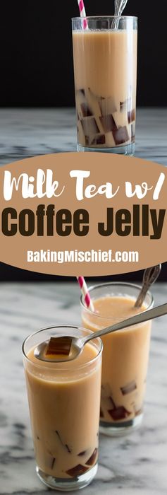 Milk Tea with Coffee Jelly