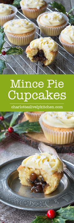 Mince Pie Cupcakes with Brandy Buttercream