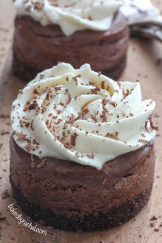 Mini Bailey's Chocolate Cheesecakes with Bailey's Whipped Cream